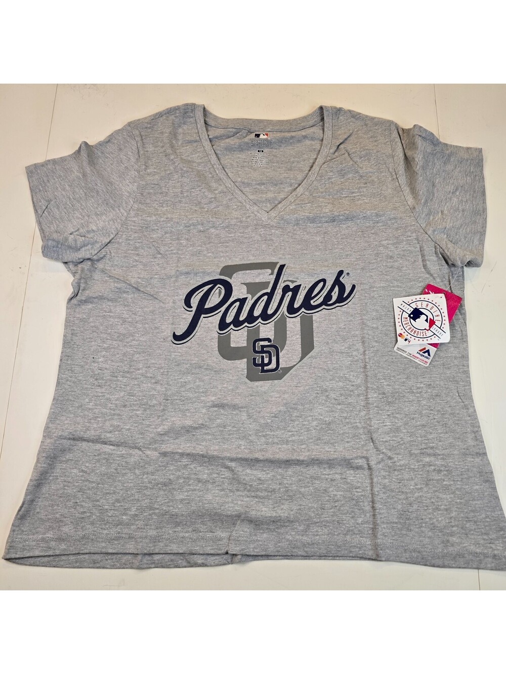 New Womens Gray Genuine Merchandise San Diego Padres T-Shirt